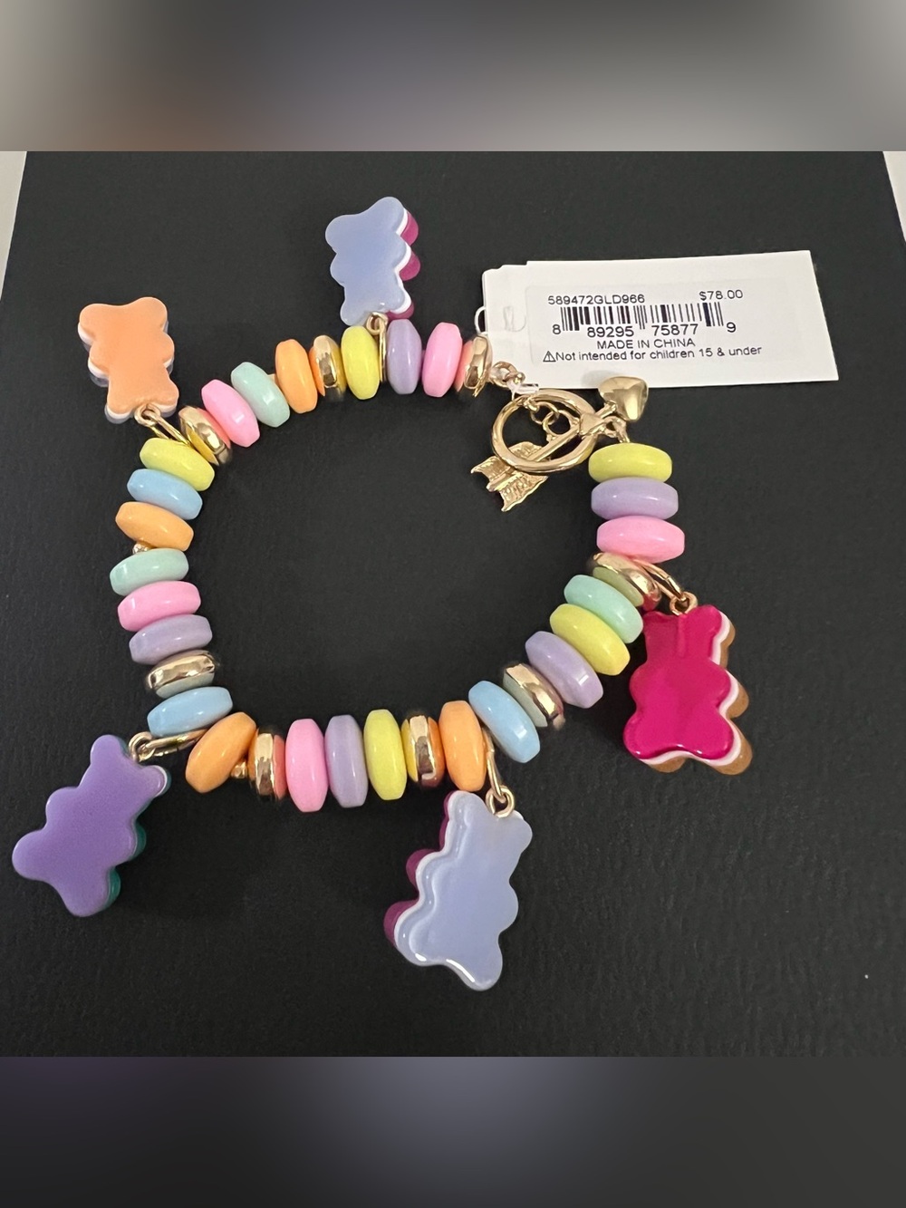 Betsey Johnson  Gummy Bears Charm Bracelet - Multicolor - Picture 5 of 16
